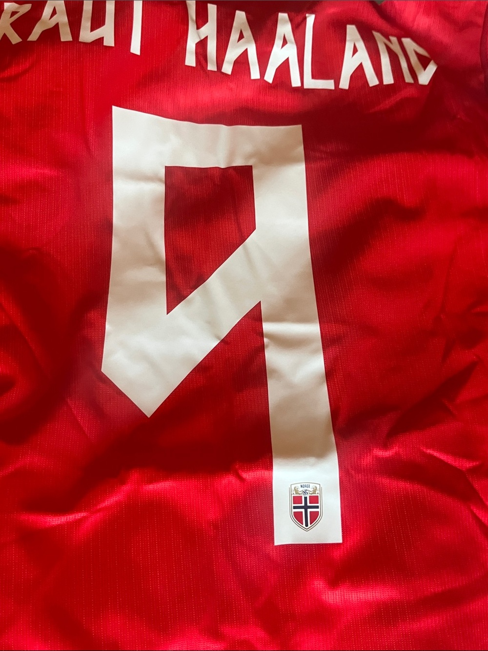Norway 2026 World Cup Red Soccer Jersey  'Braut Haaland' and Number 9. Fan fav! - Picture 2 of 9